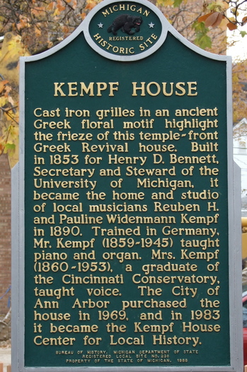 Kempf House Historical Marker
