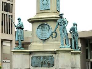The statue honors the soldiers from Worcester who fought for the Union in the Civil War.
