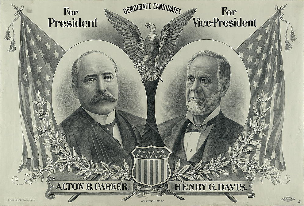 1904 Parker/Davis Democratic presidential candidate poster