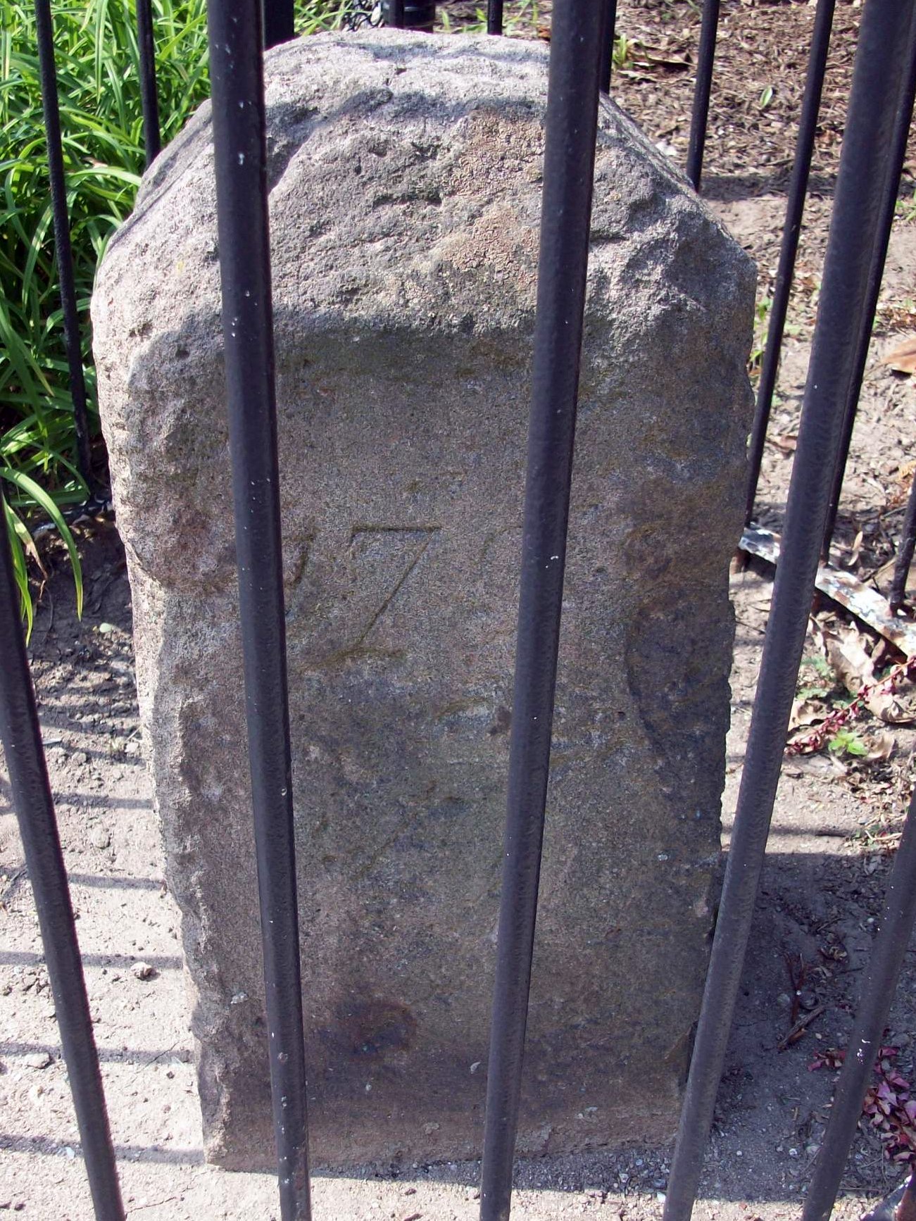 Boundary Marker Northeast No. 2, surrounded by the fence erected by the Daughters of the American Revolution. Image by Bruce Andersen from Washington, DC - Flickr (CC BY-SA 2.0)