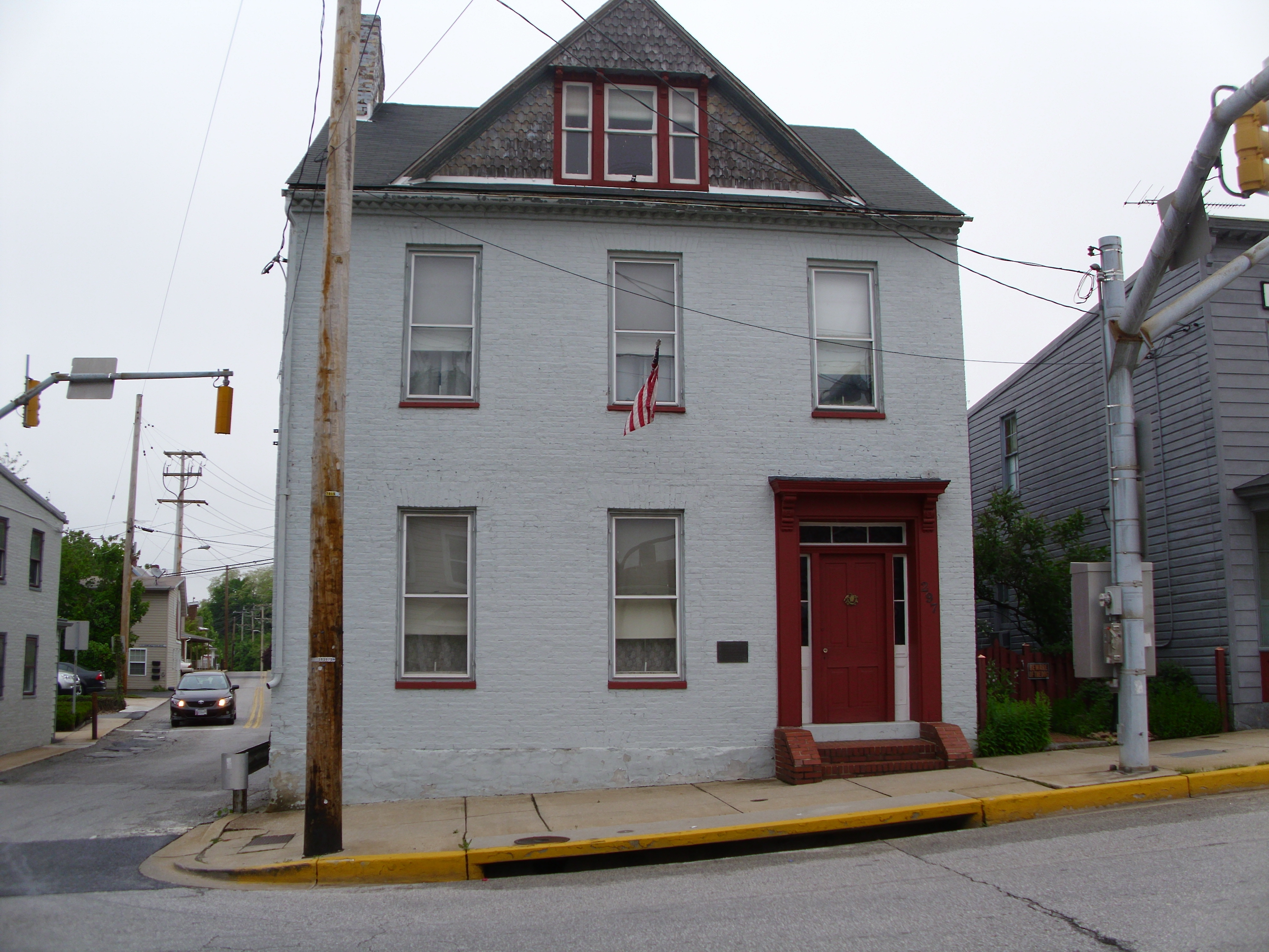 The Trumbo/Chrest House witnessed the battle and bullet holes are still visible in the side of the building.