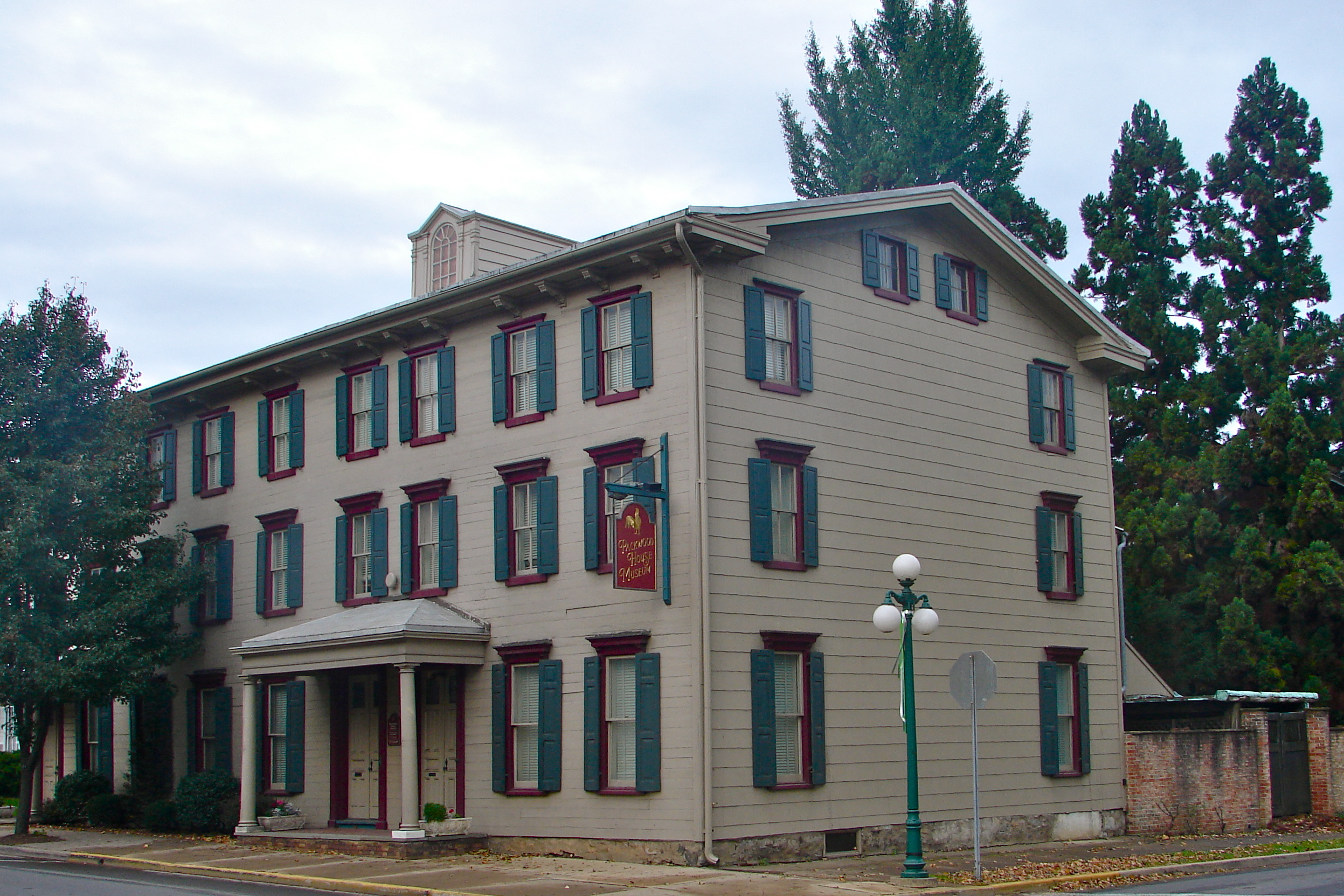 The Packwood House Museum sits at the corner of Market and Water Streets in Lewisburg, Pennsylvania. 