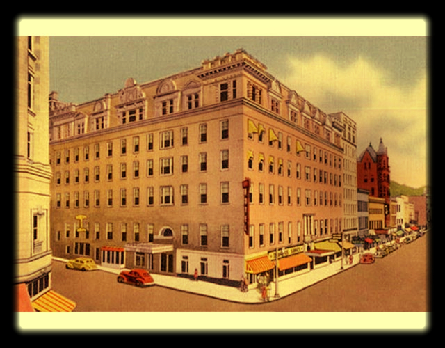 The McClure Hotel prior to the renovation that occurred between 1978 and 1981 and gave the buildings its modern appearance. 