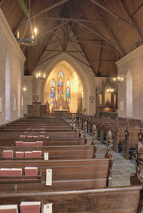View inside the church