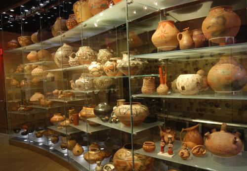 A portion of their ceramic pots collection.