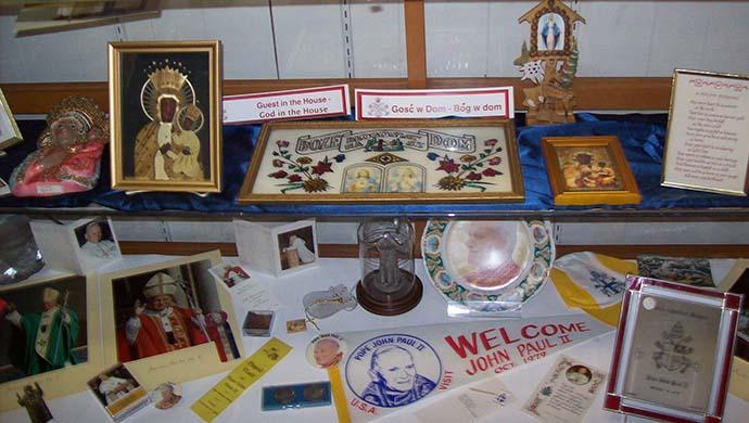 Artifacts on display in the museum.