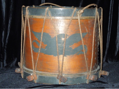 A Civil War era drum on display at the Lowrie House.