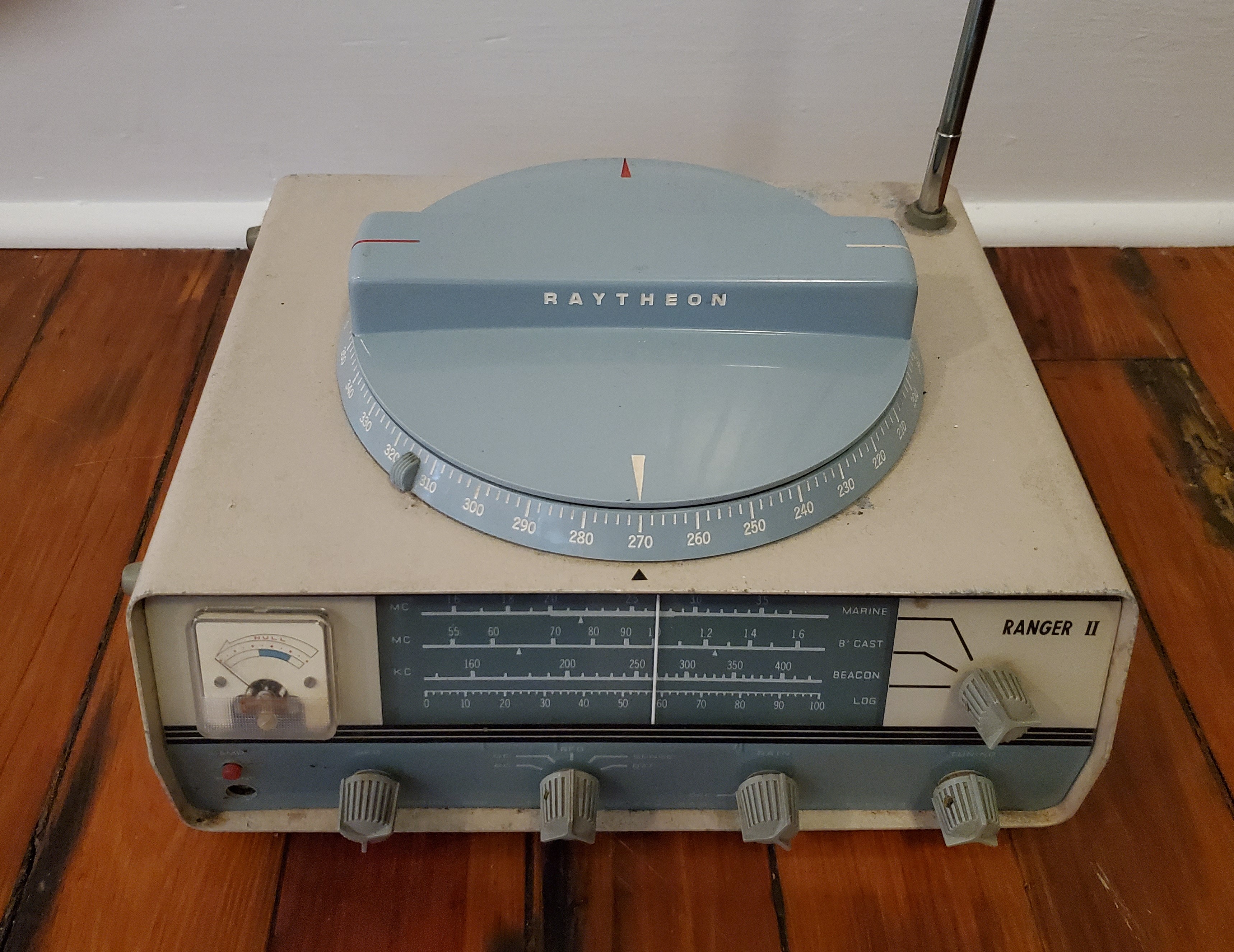 The radio direction finder (RDF) is a device that detects radio signals from broadcast stations on shore. With multiple signals, a ship can triangulate its position.