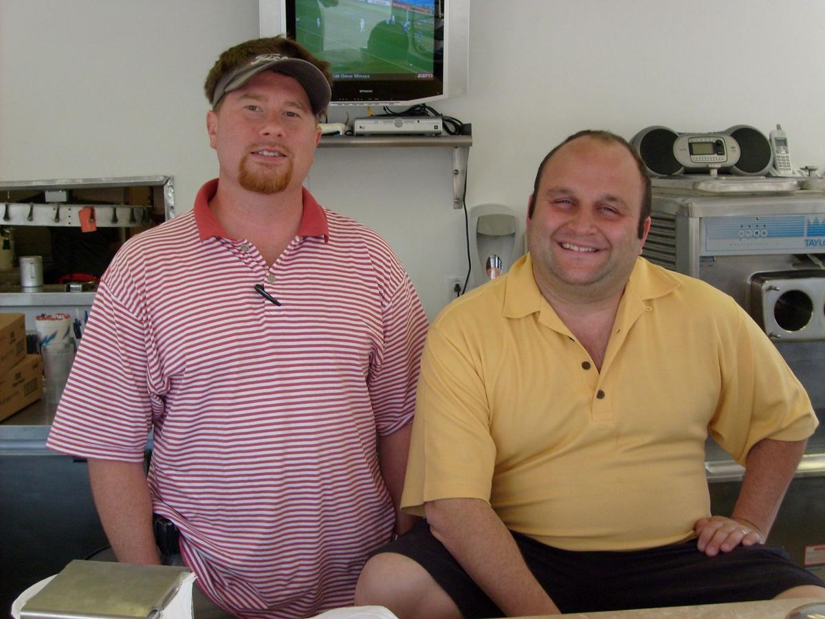 Owners Cory Hutchinson and Bill Gitz, pictured in 2008