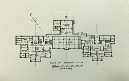 1934 blueprint of the Cragmor. Courtesy of "Pikes Peak Library District - Digital Image Search"