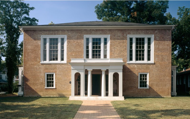 This home was designed for Senator John and Eliza Pope by the Father of American Architecture, Benjamin Latrobe. It was one of his most unique homes. After many changes and a fire, it is being restored to its original design.