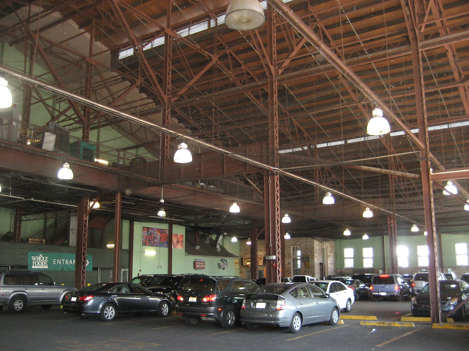 This part of the station, on the southern side, serves as a parking lot for the store.