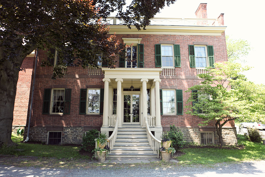 The Ten Broeck Mansion was completed in 1798 and later owned by the Olcott family for a century.