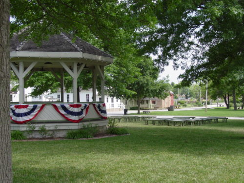 Live musical performances and other events are sometimes held around the gazebo