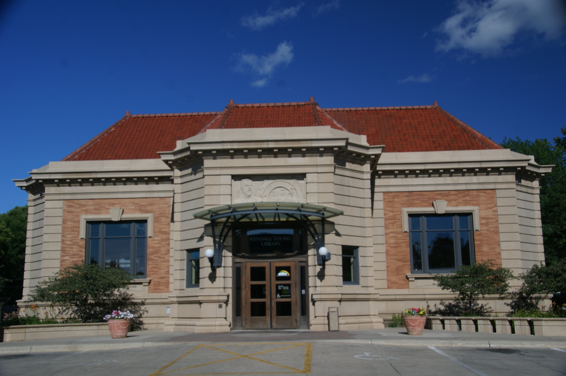 Kendall Young Library was funded by a bequest of its namesake and has been in operation since 1905.