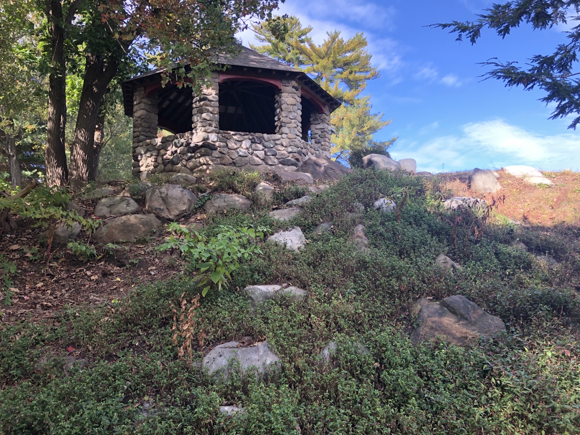 A small pavilion at Fulton Park.