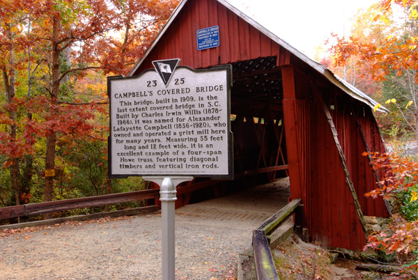 Front of bridge and marker