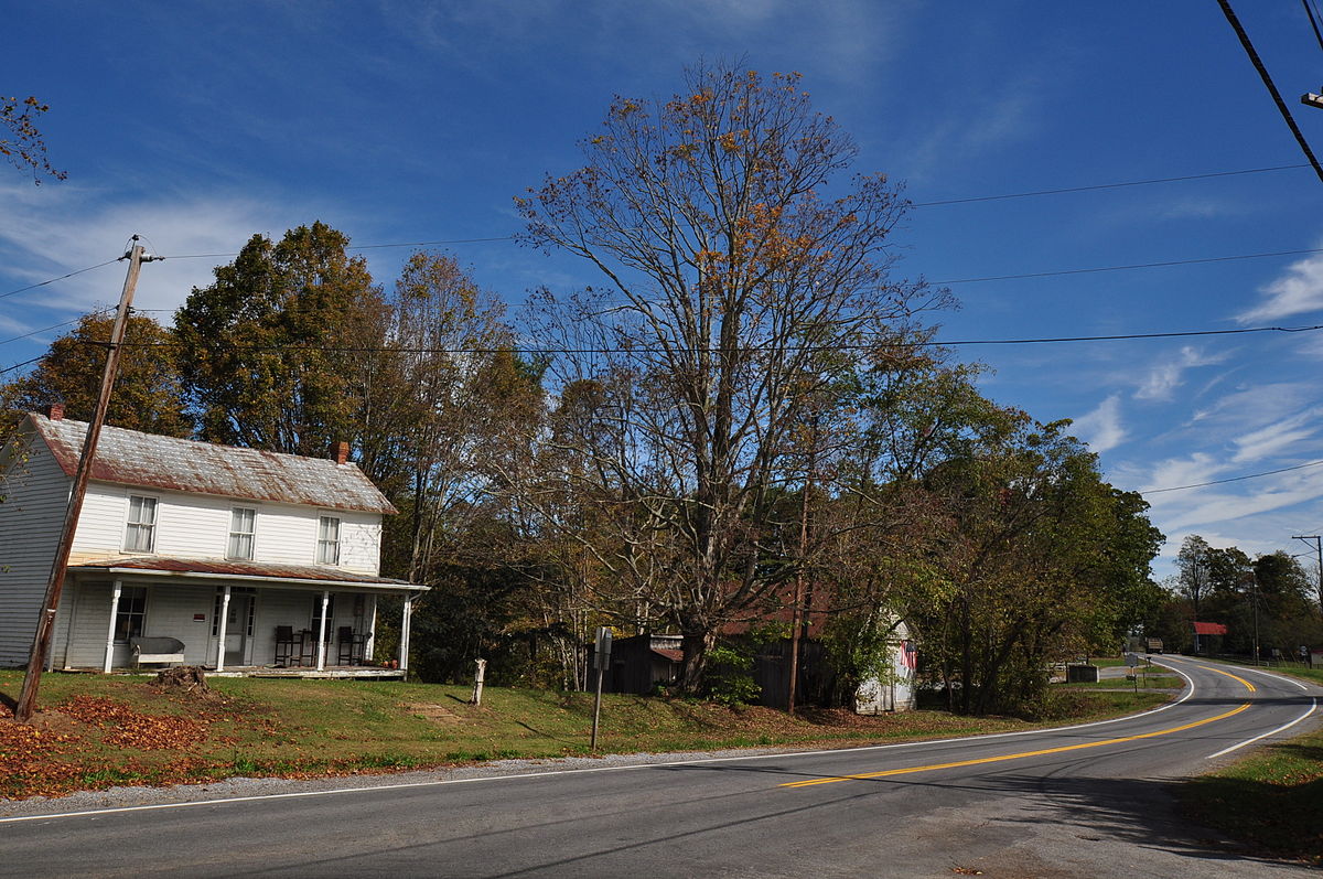 James Bain Price House (left) in Prices Fork Historic District
