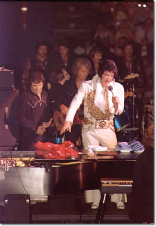Elvis on stage for his last concert at Market Square Arena
