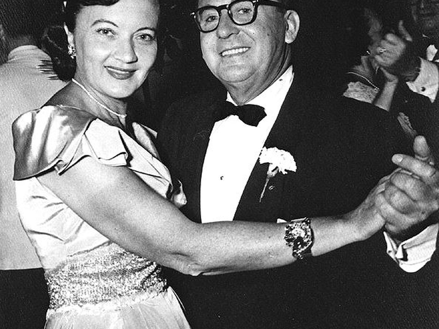 The Essex House's architect, Henry Hohauser, sharing a dance with his wife.