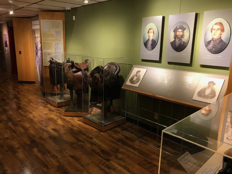 Exhibits at the historic farm museum