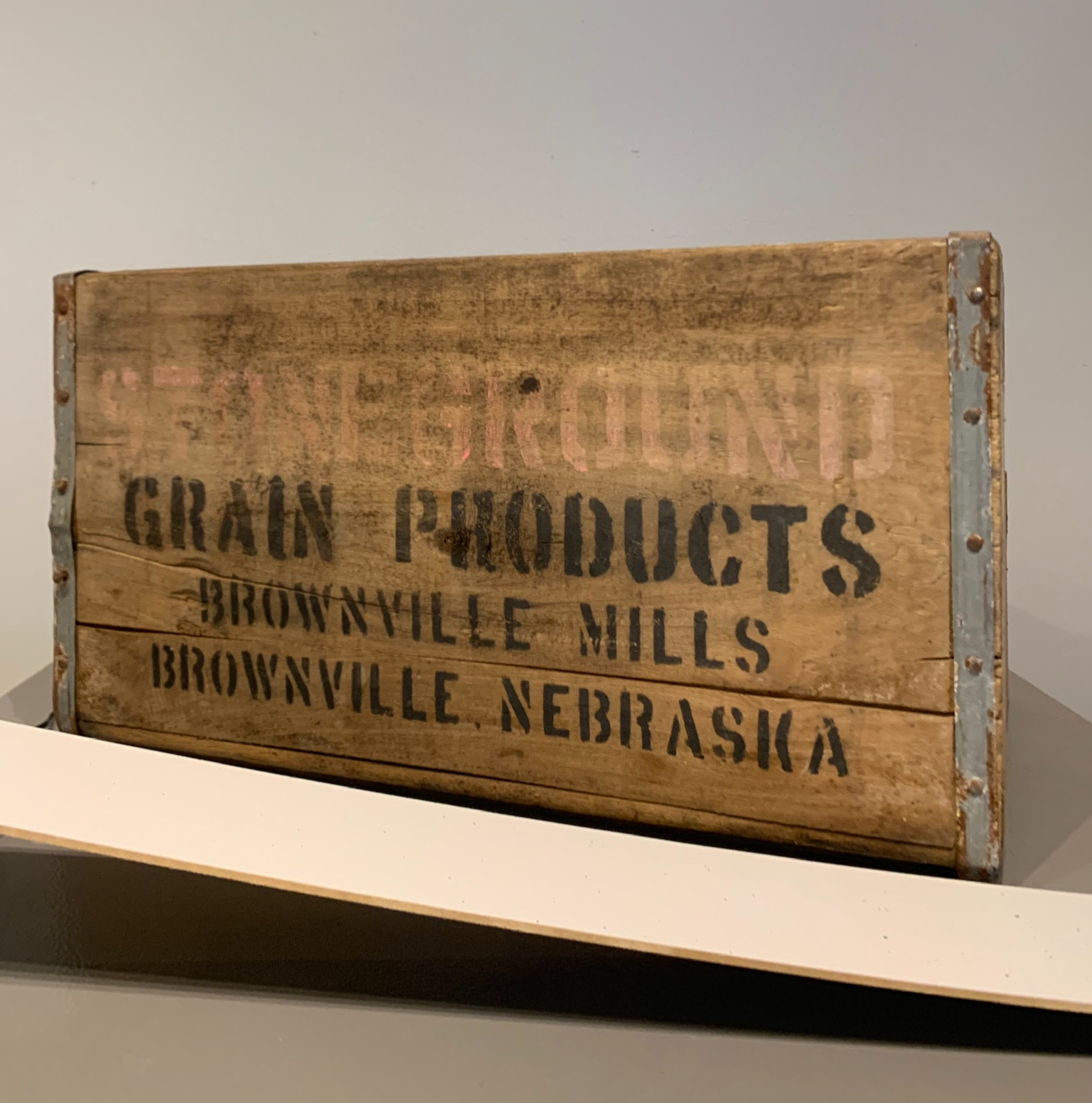 Brownville Mills Wooden Crate