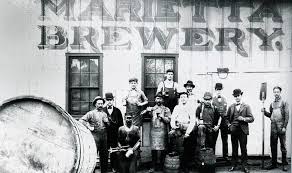 A photo of workers at the Marietta Brewing Company