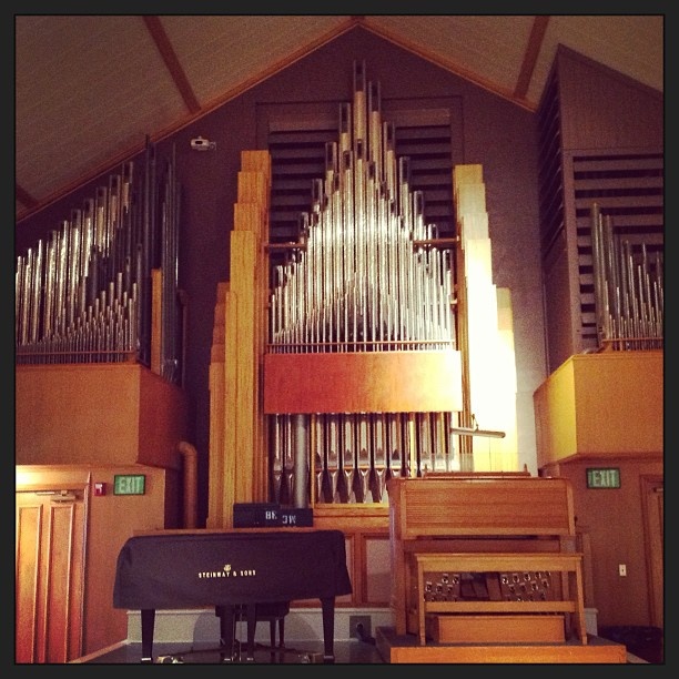 Pipe Organ in main hall formerly used for assemblies.
source: https://www.pinterest.com/boisestate/our-campus/