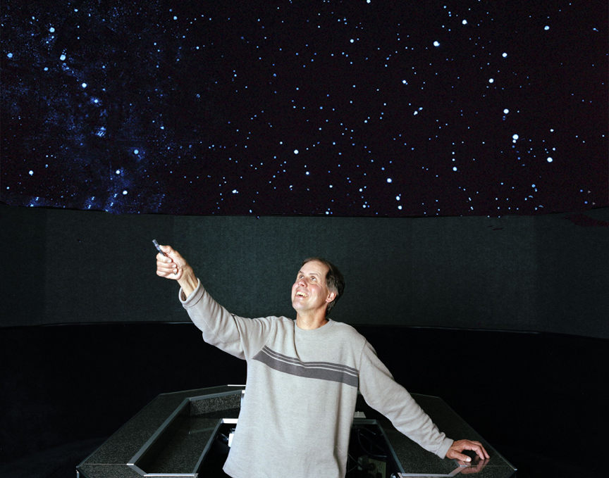 Frank Kovac hand-painted over 5,000 stars in his planetarium