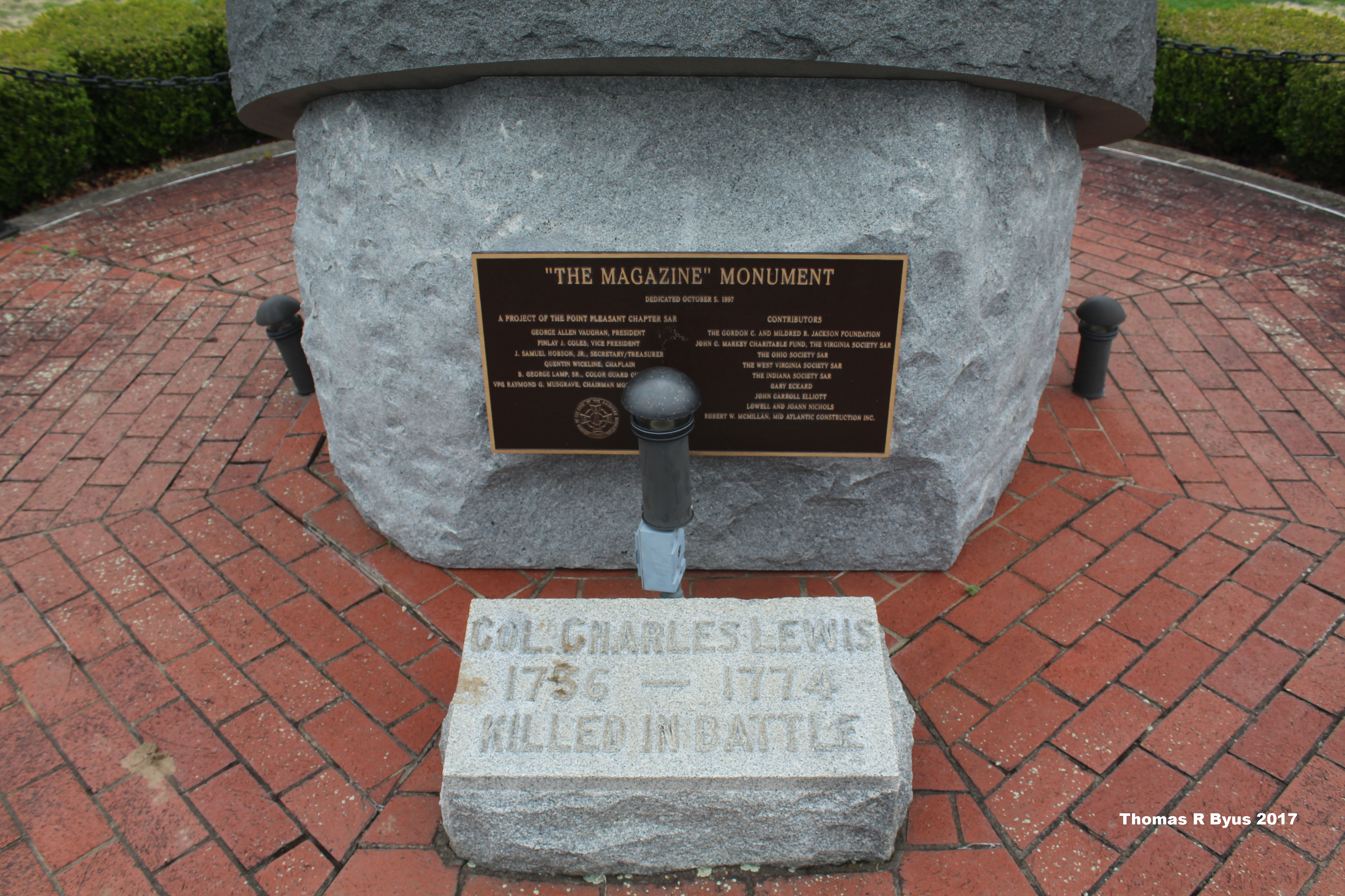 Image of the rear-side of The Magazine monument. 