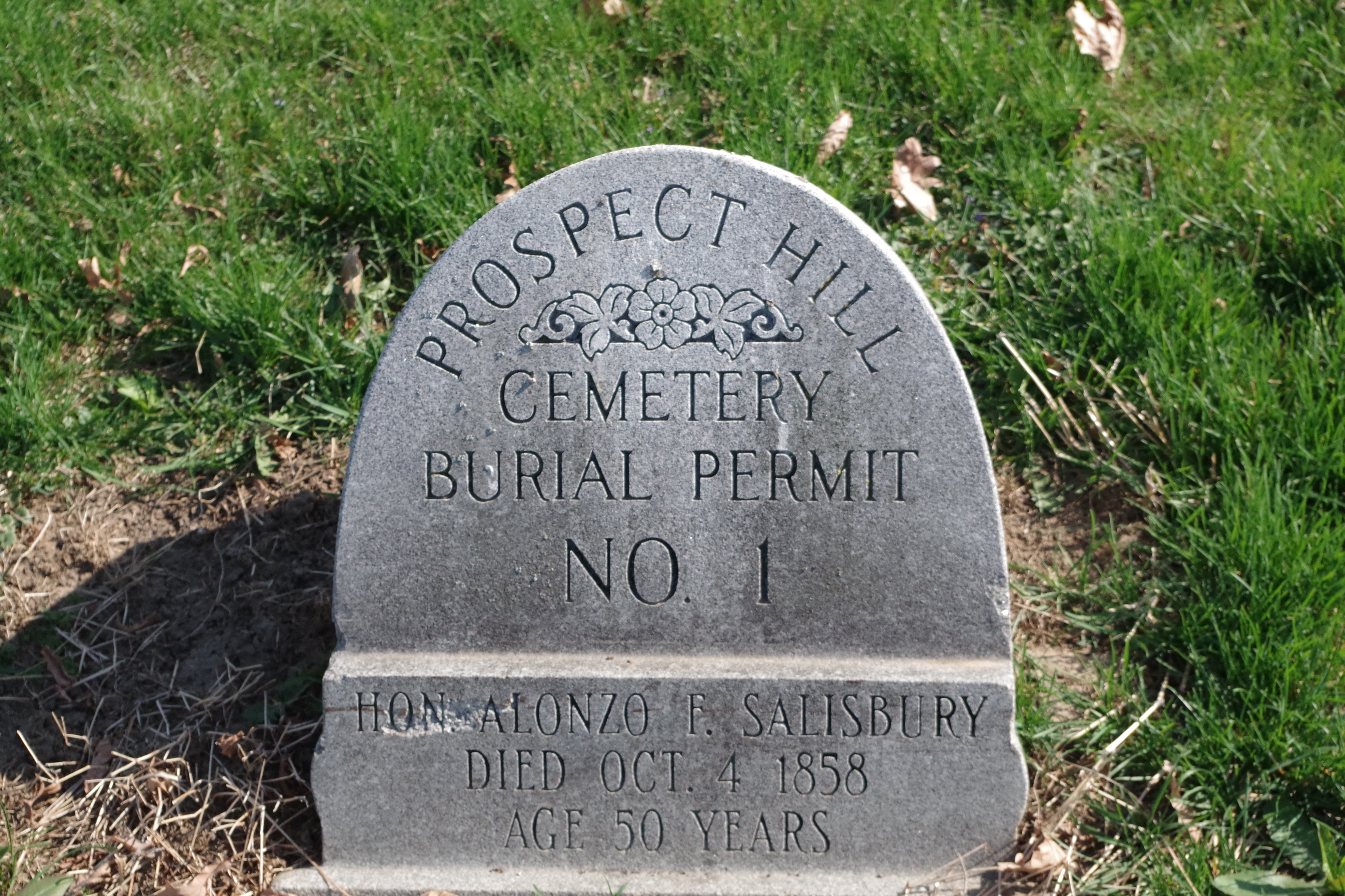 Prospect Hill Burial Permit 1.