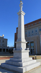 Detail of the Confederate soldier on top of the monument.