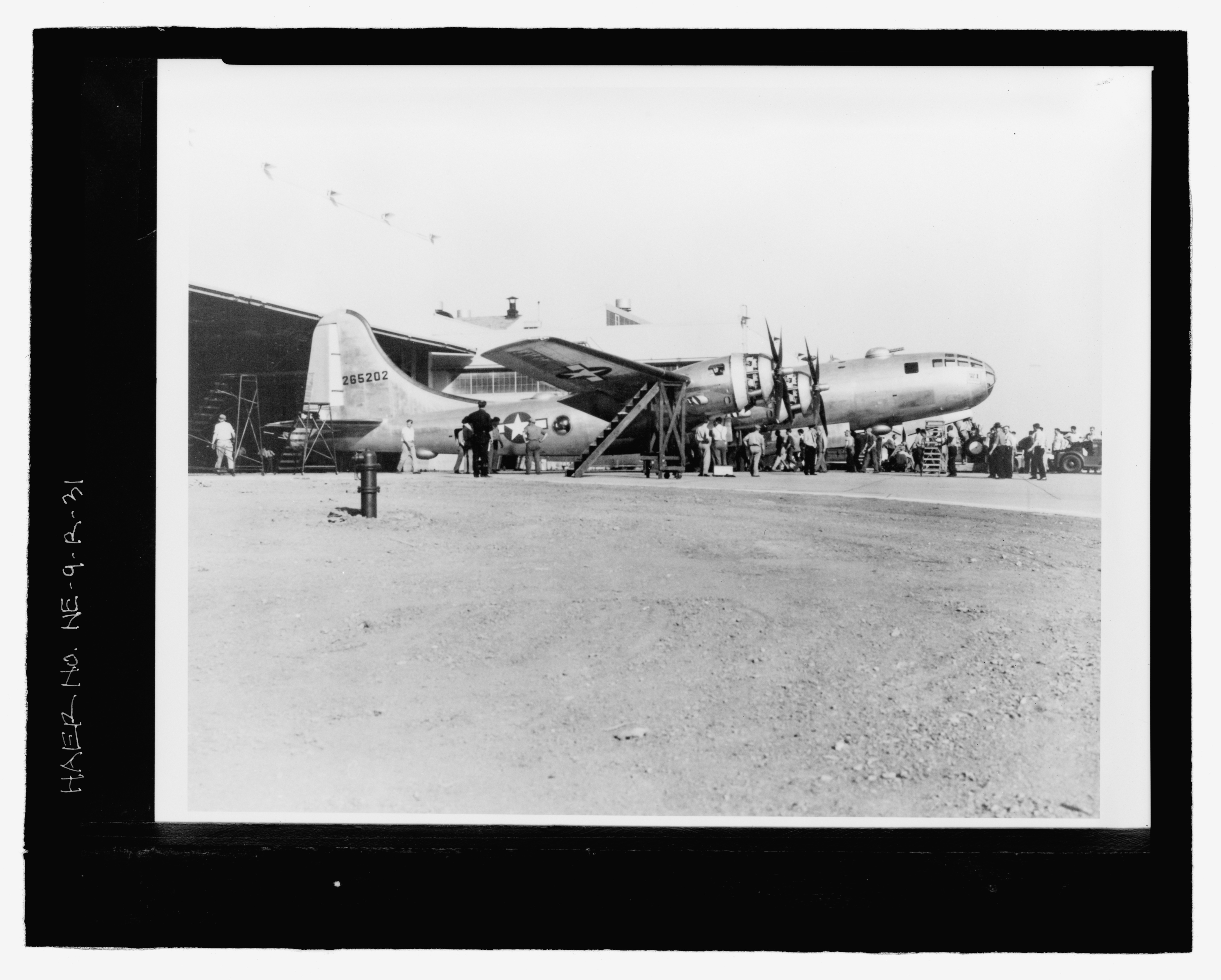 The first combat-worthy B-29 leaves the Martin-Omaha plant on May 24, 1944. Courtesy of the Library of Congress.