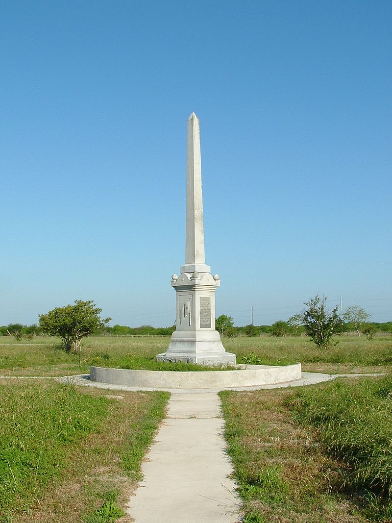 A statue on the Battlefield of Coleto