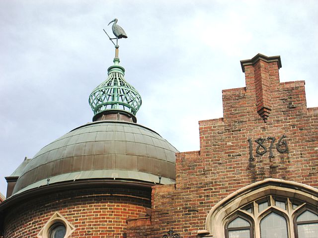 Copper Ibis Sculpture, Installed 1909