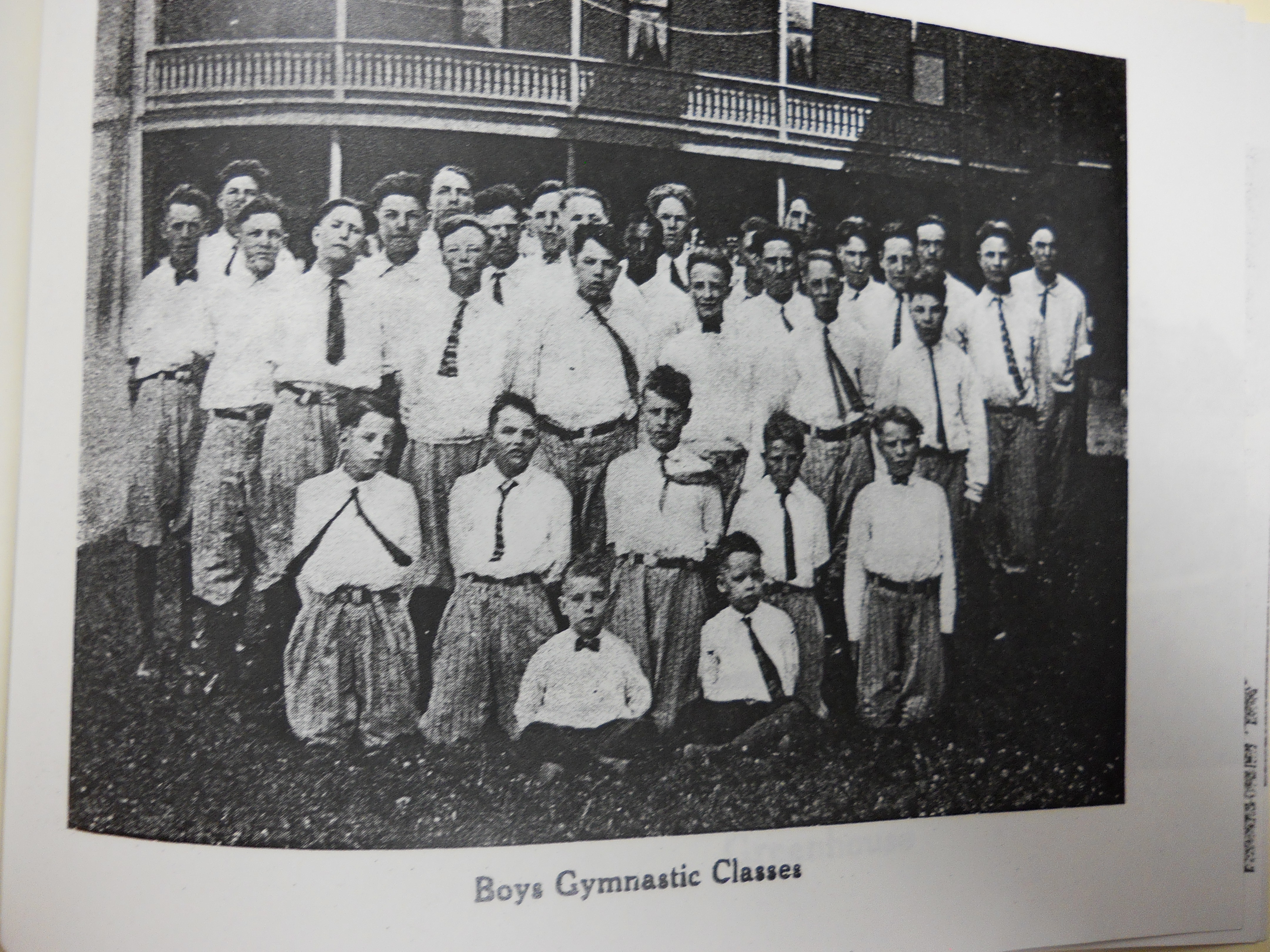Boys Gymnastics Class 1919. Courtesy of Glenwood Public Library.