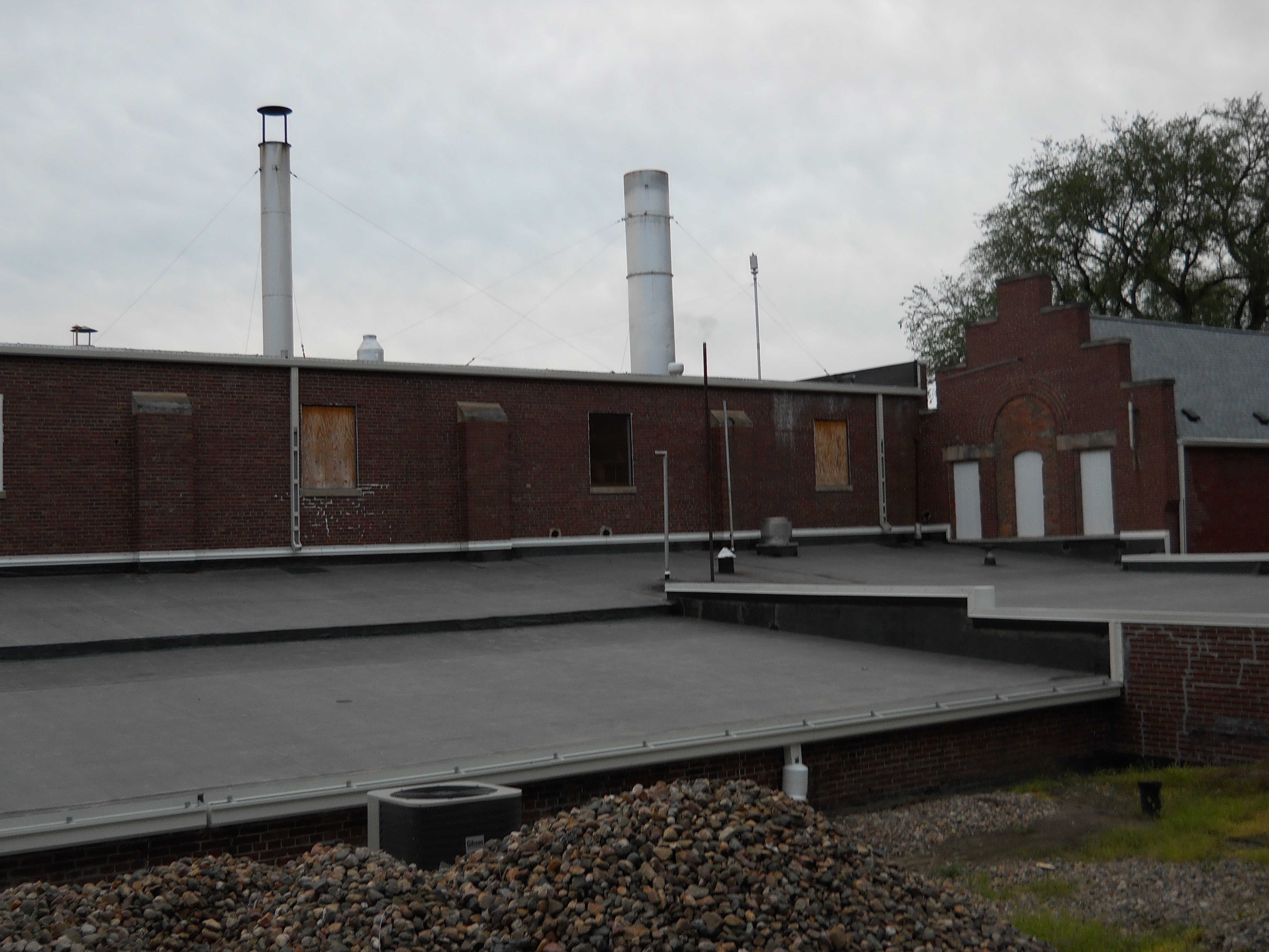 Rear view of power plant.