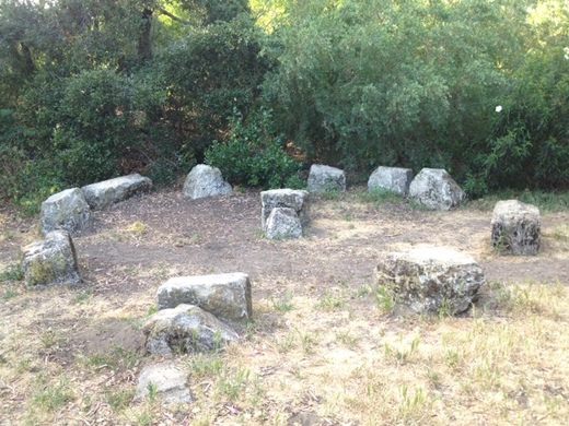Druid Circle in Golden Gate Park, built with monastery stones from 12th-century Cistercian Monastery in Spain