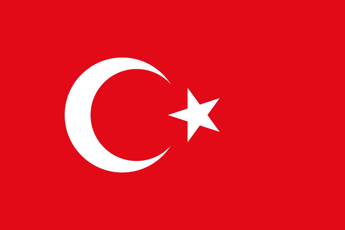 The Turkish flag's design is derived from the flag of the Ottoman Empire.