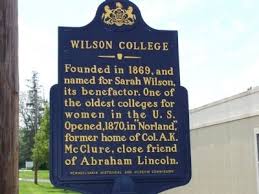 Wilson College Historical Marker (Coordinates: 39° 56.995′ N, 77° 38.908′ W)