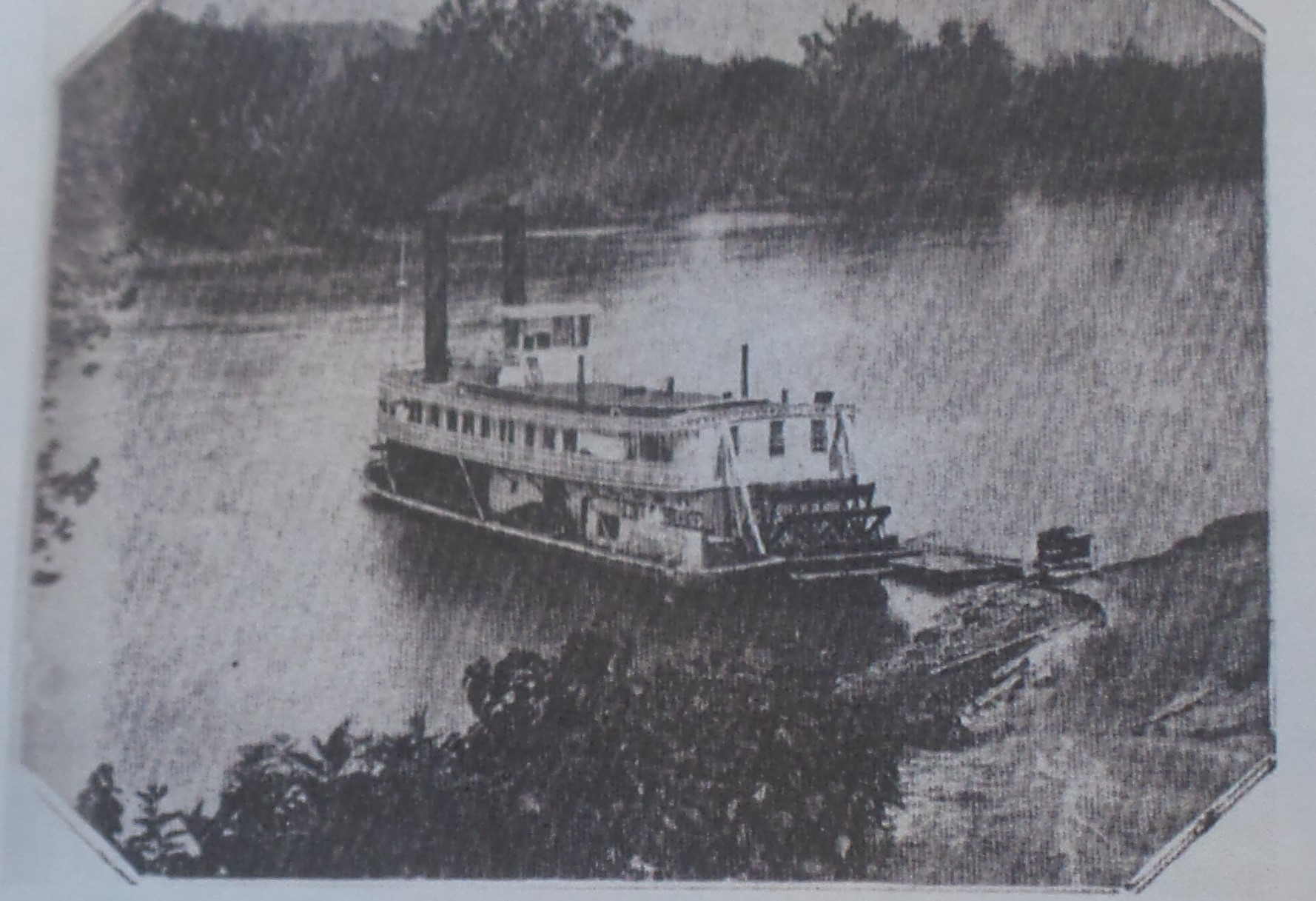 Stream boat docked at Buffalo early 1900s
