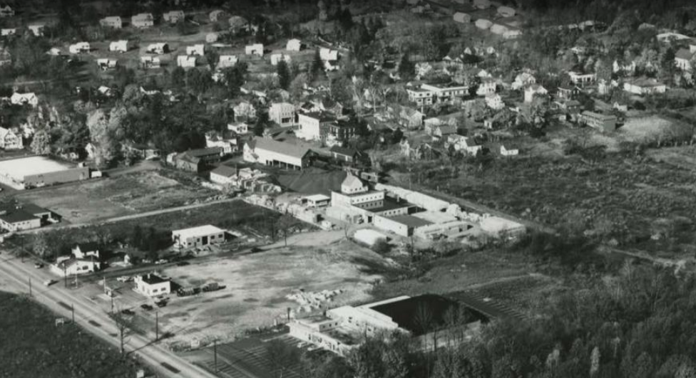Aerial View of Monsey, 1961 - Train Depot is in Center