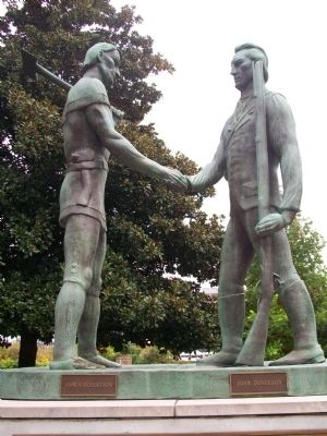 Statues of Robertson and Donelson (image from the Historical Marker Database)