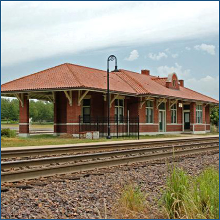 Picture of the Truman Station, also known as the Missouri Pacific Railroad Station in Independence.