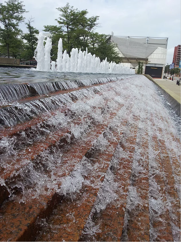 The Barney Allis Plaza Fountain was installed in 1985. 