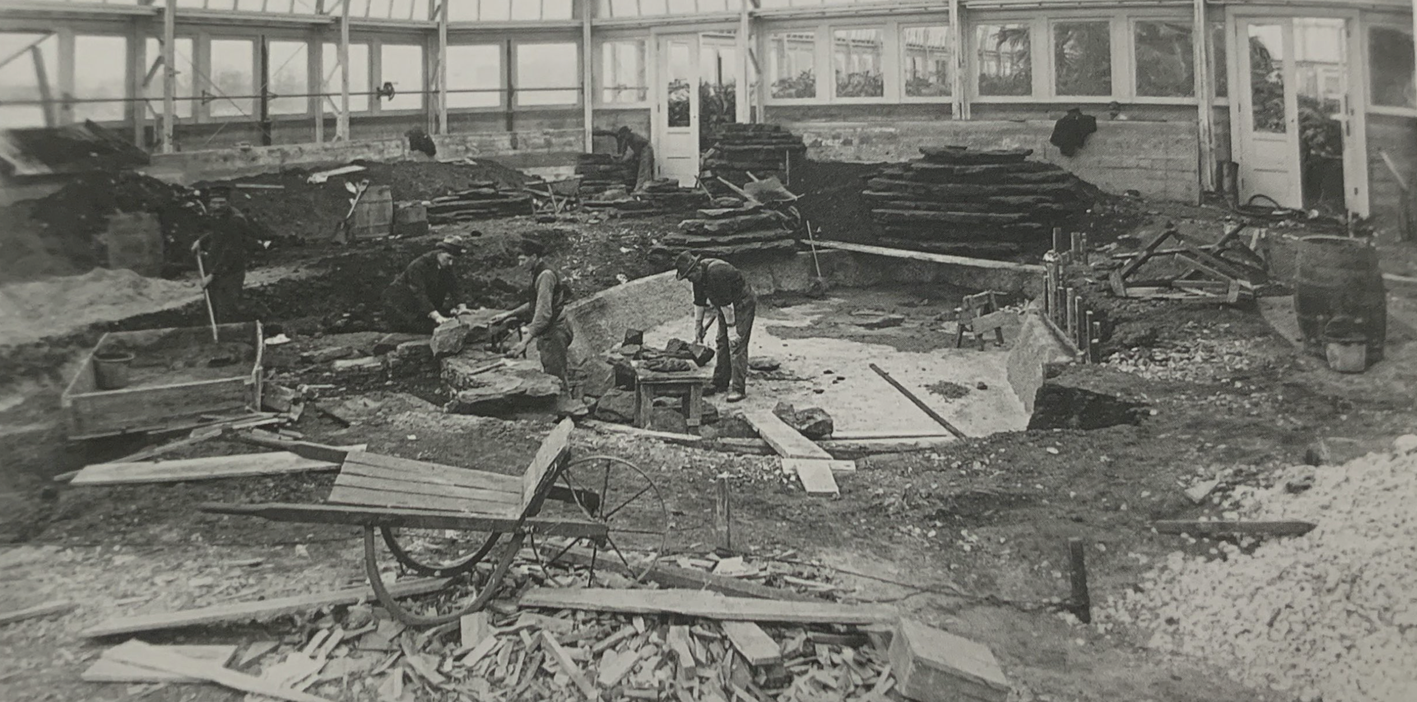 Original construction of the conservatory