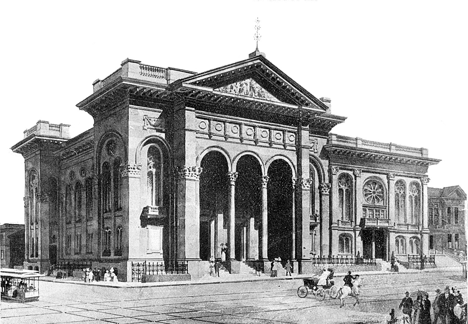 A 1902 engraving of the church.