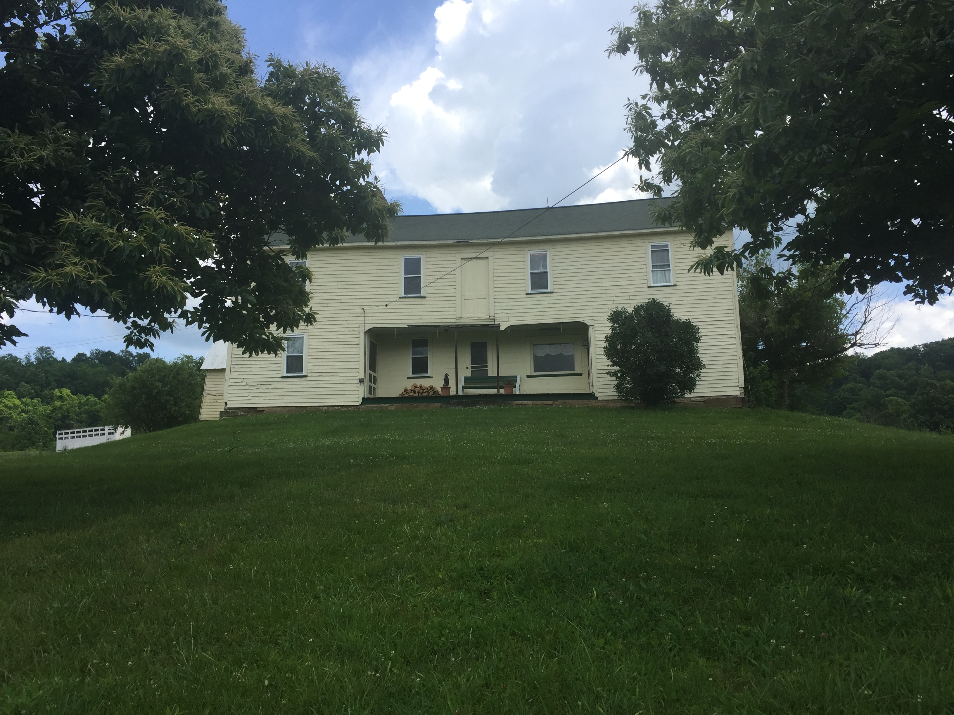 Ephraim Cutler's house still stands 218 years after it was built and is currently owned by Glen and Sue Hazen of Athens, Ohio. The property is known as Kickwheel Acres and is a family farm. Photo by J Hazen on June 12, 2017.