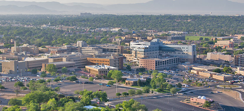 Aerial view of UNM