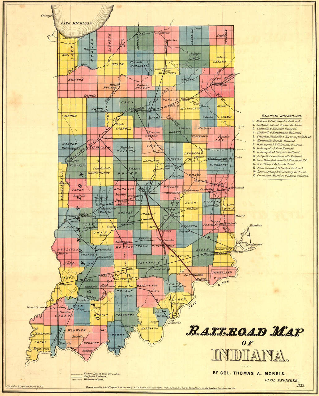 Indiana Railroad Map 2019 Jeffersonville, Madison And Indianapolis Railroad (Union Station) - Clio